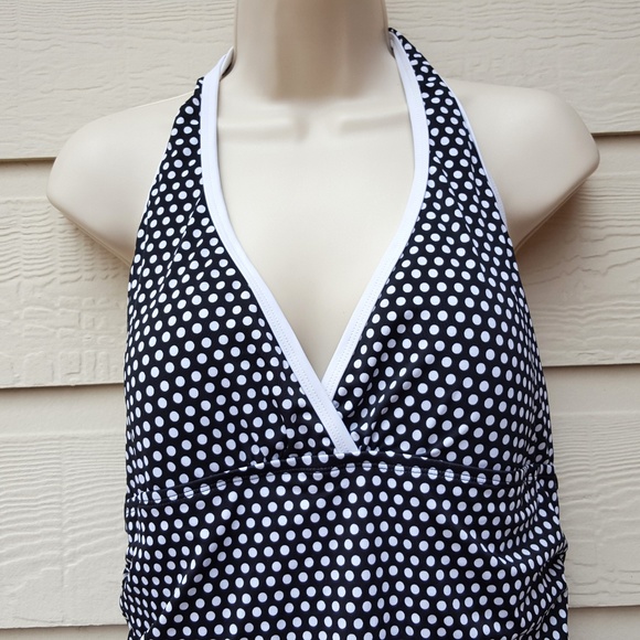 Women’s One Piece Halter Swimsuit Skirted - Picture 12 of 15